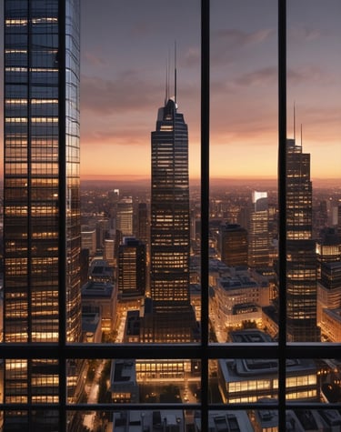 Mumbai skyline at dusk highlighting jbsd group headquarters.