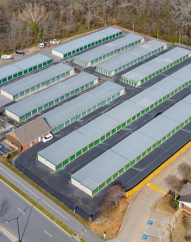 Aerial View of Alcoa Road Storage at 6111 Alcoa Road in Benton, AR