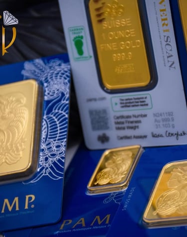 a bunch of gold bars | PAMP | Alkanz Alasifar | Antalya Jewellery