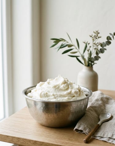 fluffy tallow in bowl