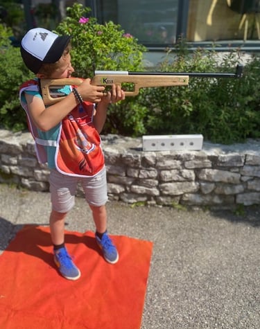 cours de biathlon laser activité enfant vercors