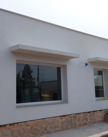 Ventanas de PVC en casa de nueva construcción