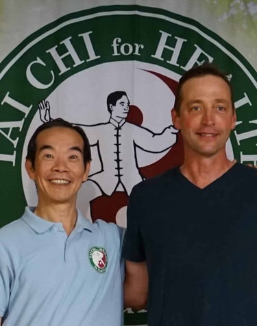 Johnny with his teacher Dr. Paul Lam, Founder of the Tai Chi for Health Institute