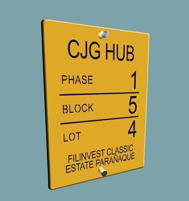 Door Gate sign for CJG HUB