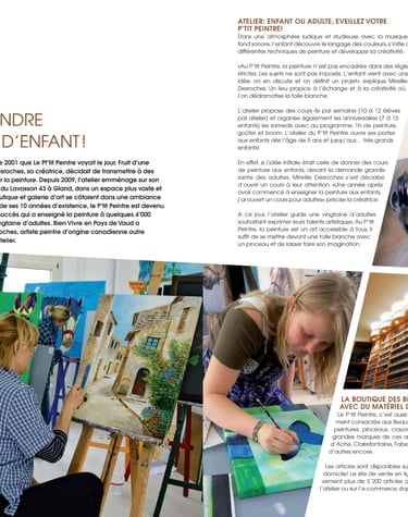 Bien vivre au pays de Vaud, Mireille Desroches artiste peintre