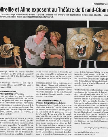 Mireille et Aline exposent