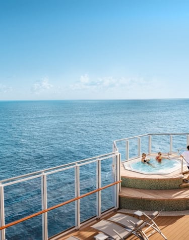 Ocean view from hot tub