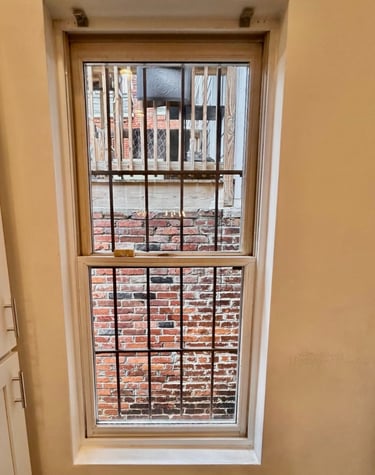 bedroom window glass installation