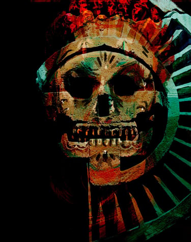 Digital collage - Day of the Dead selfie