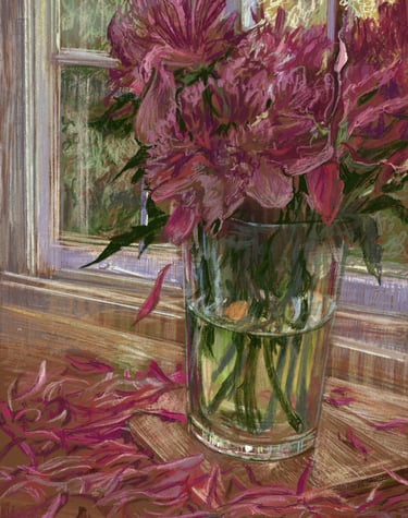 Digital drawing - The peonies have lost their sh*t