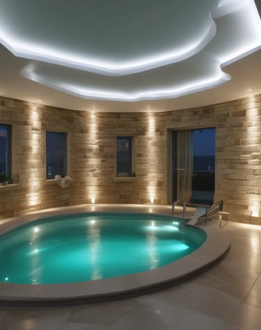 A close-up of a stylish LED bulb with a warm glow.