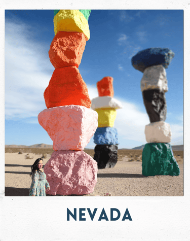 usa, vegas, las vegas, 7 magic mountains, colorful, a group of rocks stacked on top of each other