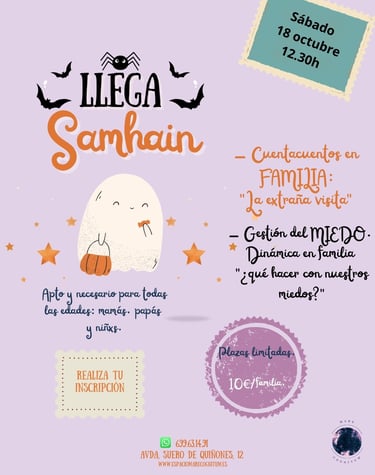 Actividad en familia Otoño Halloween Samhain Espacio Mare Cognitum Centro de Psicopedagogia (psicologia y pedagogia) Leon
