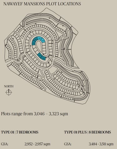 Ultra-luxury mansions in Nawayef West featuring rooftop terraces