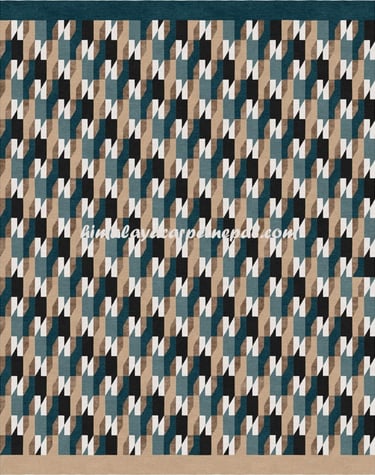 hand knotted high quality carpet - Geometric design - himalayacarpetnepal.com