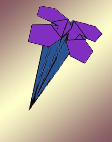 origami Fiore di Genziana