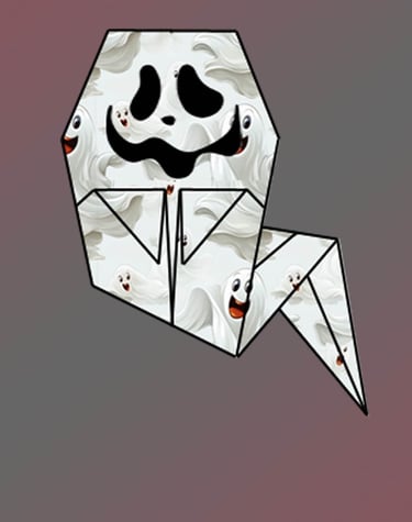 Origami di un Fantasma per Halloween