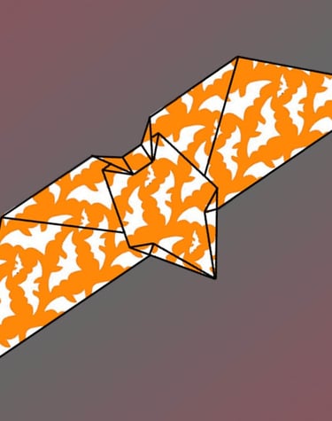 Origami di un pipistrello di carta