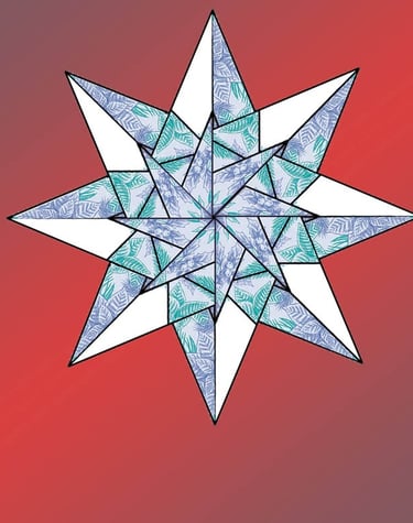Origami di una Stella di Natale