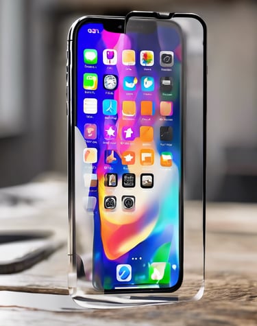 A laptop computer with a website displayed on the screen featuring the text 'Exceptional Web Application design & development'. The laptop is on a dark surface, and the website has a clean and modern design with a light background and colorful text elements.