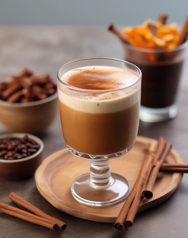 An elegant cocktail served in a stylish glass.