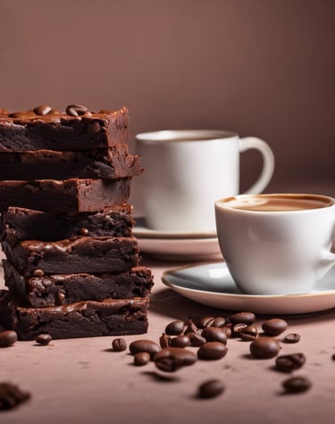 brown and blue ceramic mug on blue ceramic saucer