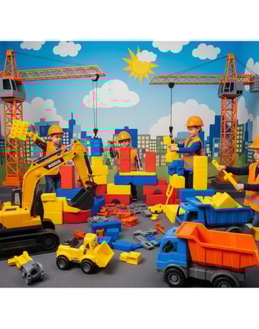 kids construction zone, building blocks