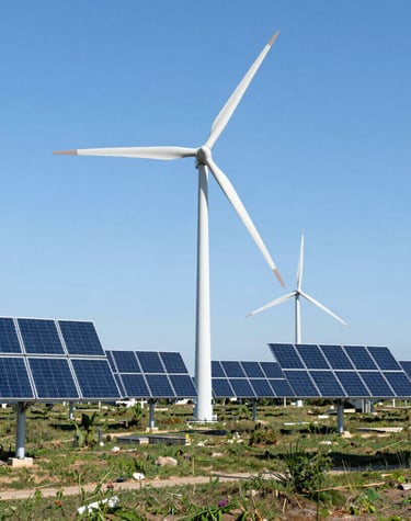 Usinas eólicas e fotovoltaicas