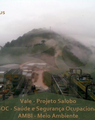 No Cliente Vale - Projeto Salobo: Soluções SSO/AMBI -no platô dos moinhos, ao fundo, Morro da Coruja