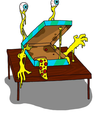 Drawing of a Pizza Monster
