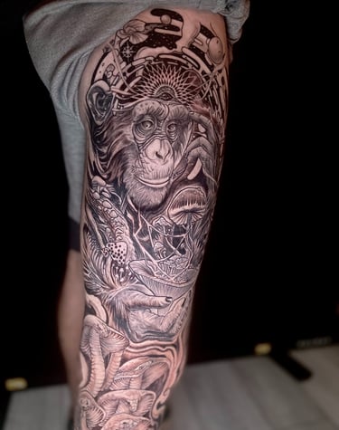Stoned Ape Theory Surreal Tattoo Vancouver