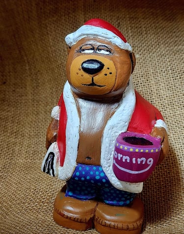 Carved  Chrismas Bear by Dave Rubino