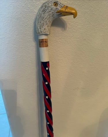Hand Carved Eagle cane
