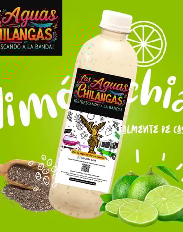Las aguas chilangas agua de limon chia