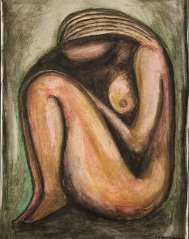 Hesham Nawar, Sleeping in A Deep Slumber, Watercolour on paper..