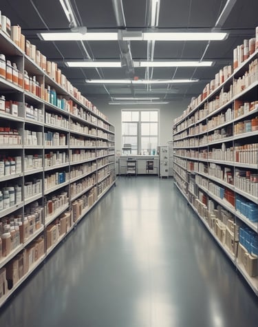 Stack of sealed medical supply packages labeled for distribution across Mexico