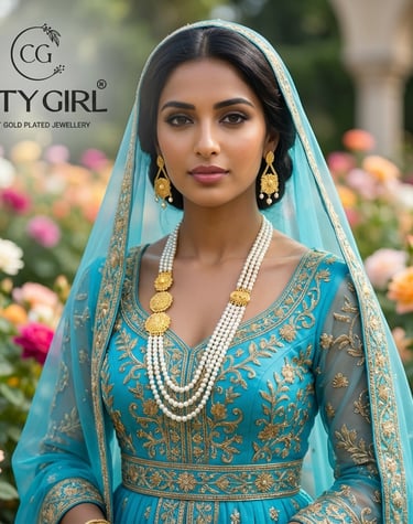 Pearls with Gold-plated necklace collection India bridal daily cocktail — City Girl Jewellery