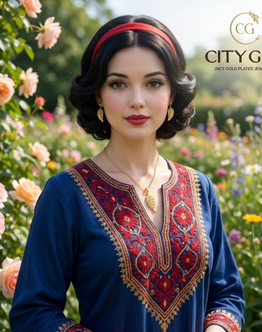 18K gold-plated Daily wear necklace set with AD stones — handcrafted leaf design City Girl Jewellery