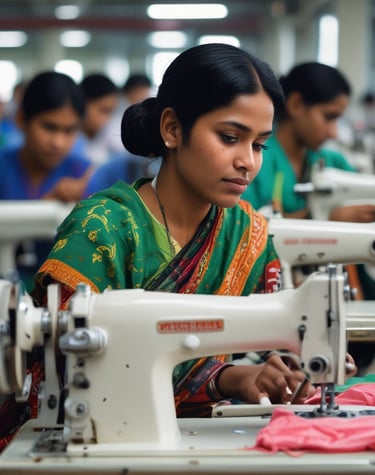 A beautifully draped custom blouse showcasing intricate embroidery and fine detailing.