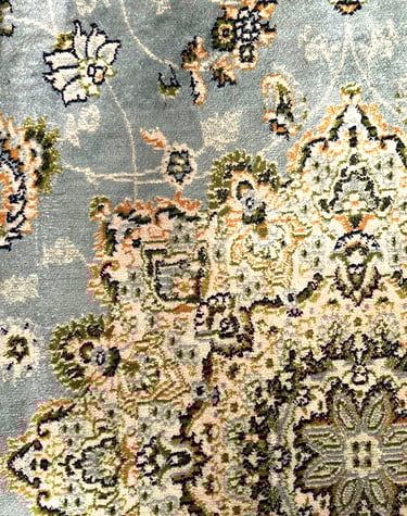silk turquoise rug