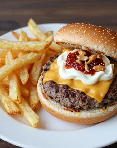 A colorful dish topped with numbnumbs chili crisp, highlighting its texture and vibrant colors.