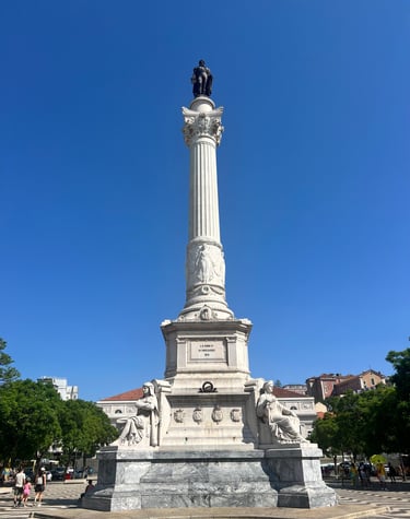  Monument to D. Pedro IV (also known as the Column of Pedro IV) in Lisbon, Portugal