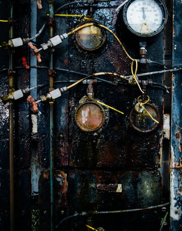 Trace de corrosion et de suie