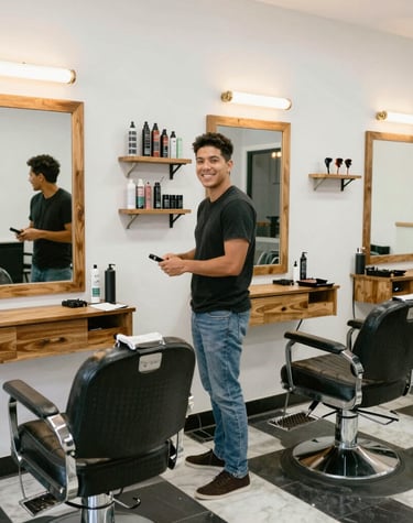 A smiling entrepreneur shaking hands with a Crediclaro advisor after securing credit.