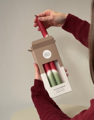 Liell Design Dip-Dye Kerzenset: Handgemachte Geschenkideen & Deko im modernen Concept Store.