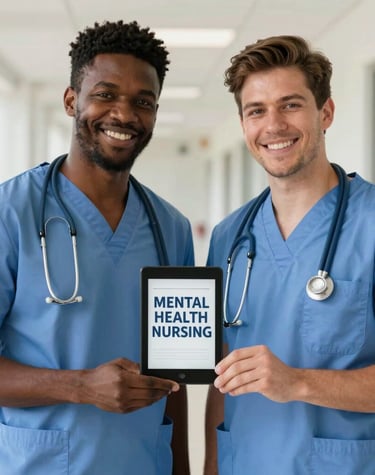 Close-up of a nursing student highlighting key points in an ebook on a tablet.
