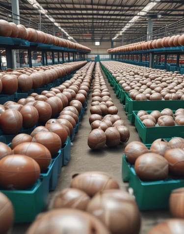 Close-up of hands inspecting quality textiles ready for export.