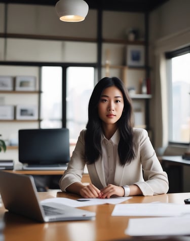 Manager discussing plans with team members around a conference table.