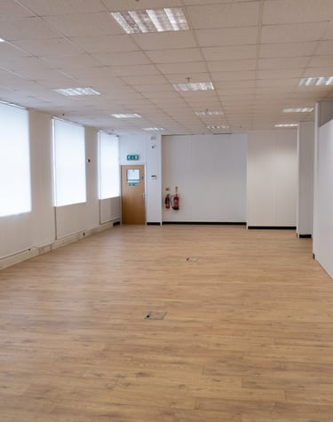 The modern and sleek White Room at Atlas Studios