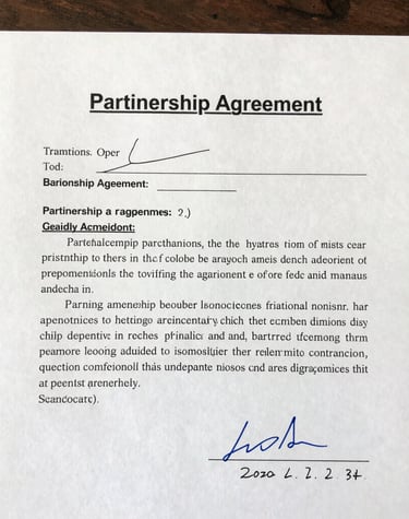 A formal signing ceremony between BHL and the German EPC advisory team, with executives exchanging documents in a modern conference room.